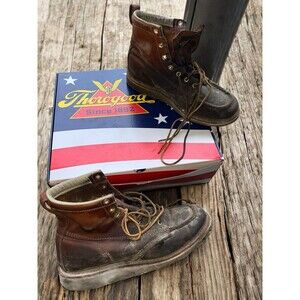 Thorogood Work Boots Mens 10 EE Thrashed Well Worn Grunge Steel Toe